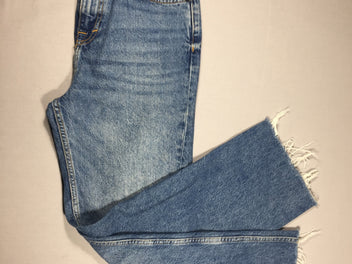 Pull & Bear - Jeans bleu effiloché dans le bas (S)