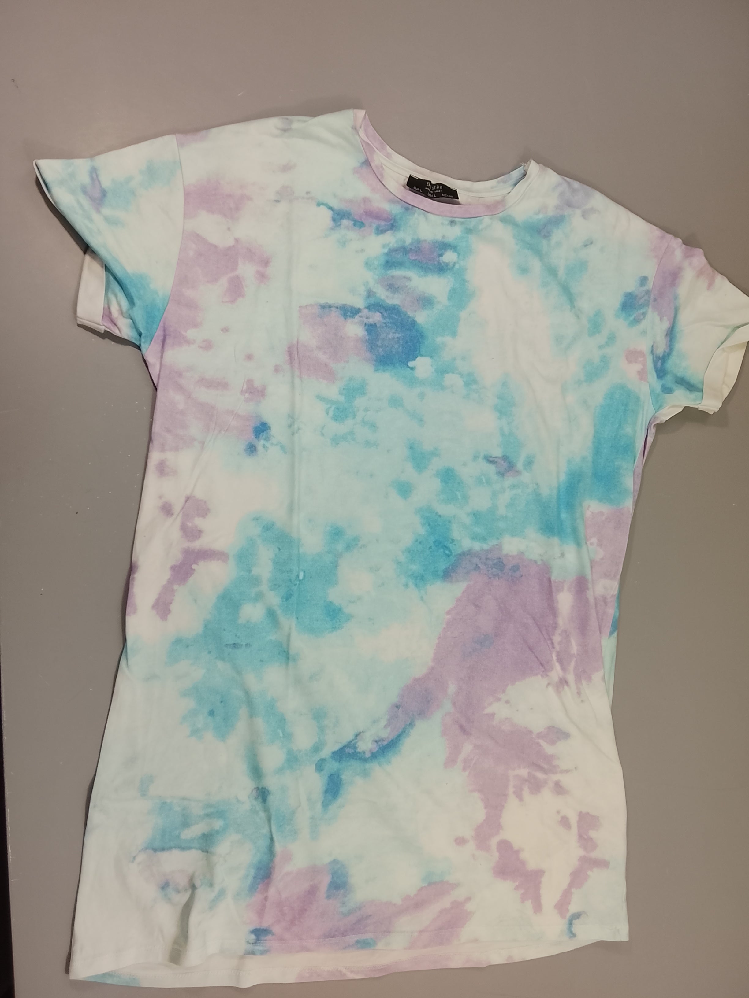 Robe m.c tie and dye rose bleu, blanc
