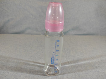 Biberon en verre Doddie, 240 ml capuchon rose