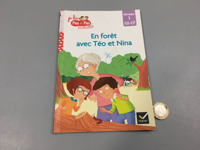 En forêt avec Téo et Nina-Je lis pas à pas Niveau 1, moins cher chez Petit Kiwi