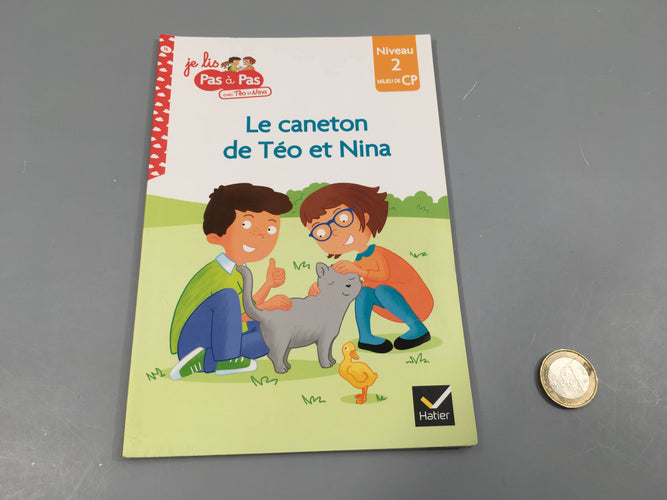 Le caneton de Téo et Nina-Je lis pas à pas Niveau 2, moins cher chez Petit Kiwi