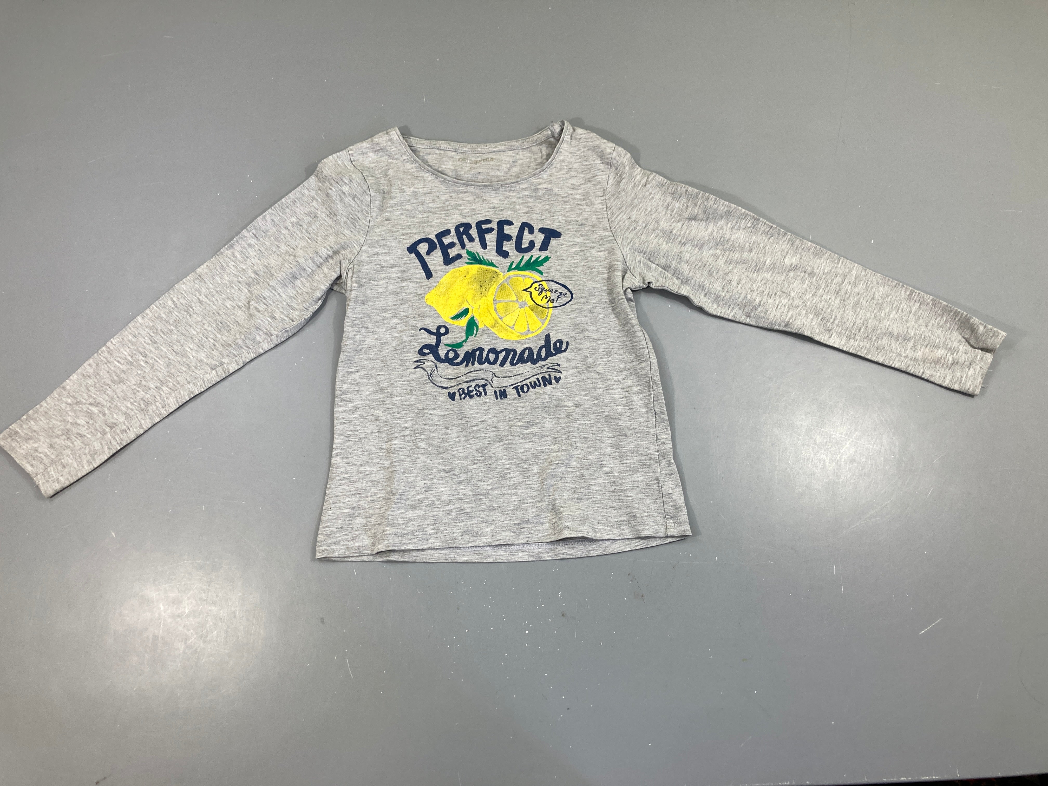 T-shirt m.l gris chiné Citron Tache manche