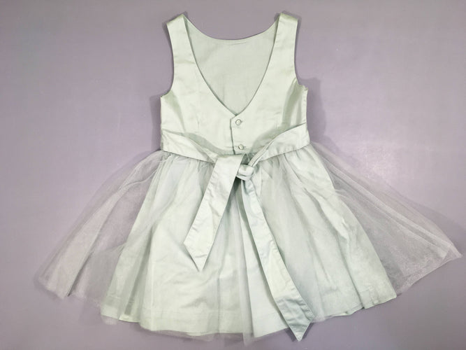 Robe s.m vert clair tulle dos ouvert, moins cher chez Petit Kiwi