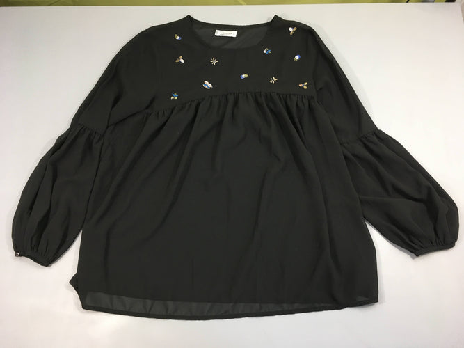 Blouse ml voile noir, moins cher chez Petit Kiwi