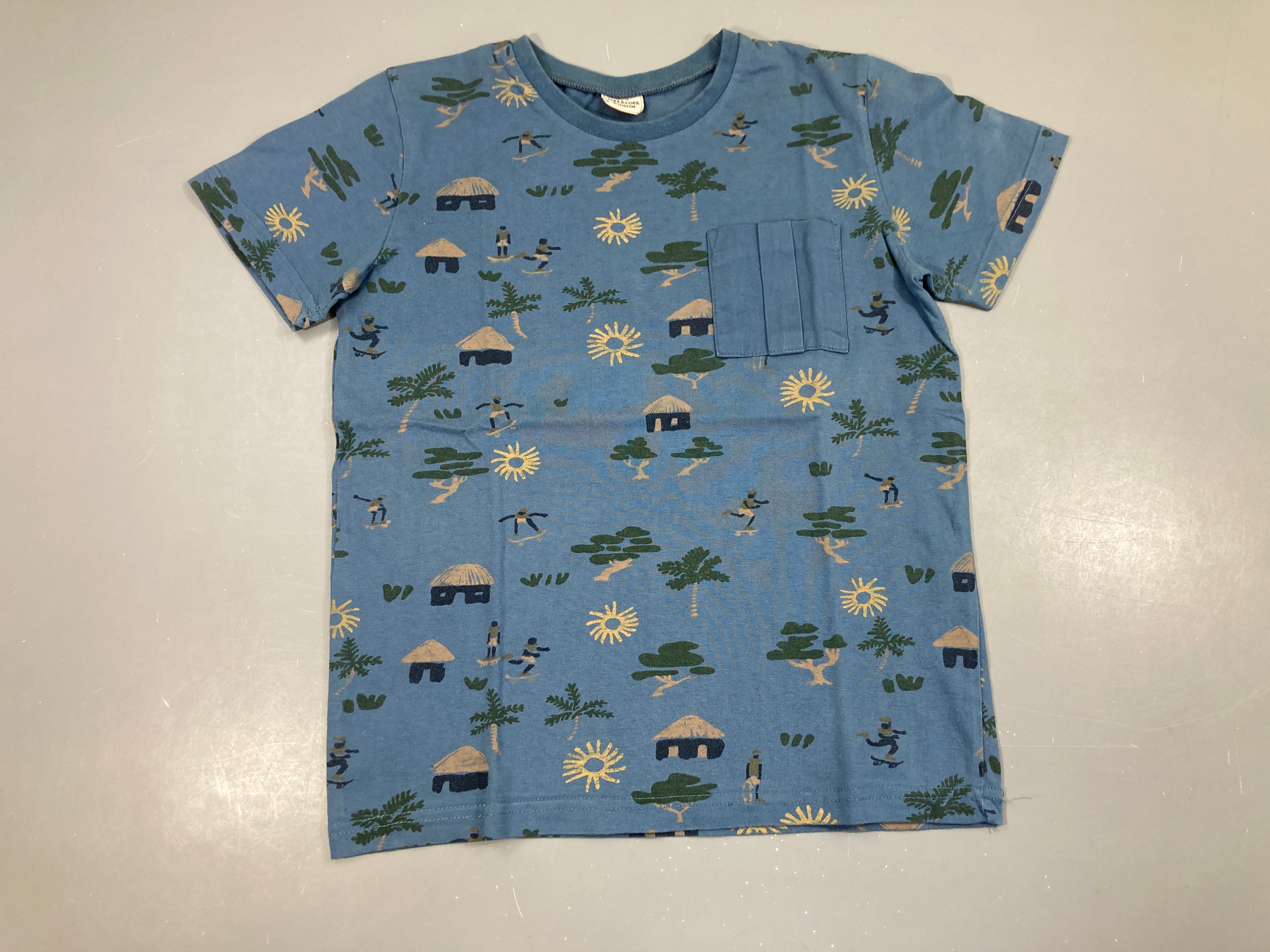 T-shirt m.c bleu poche aRoberes