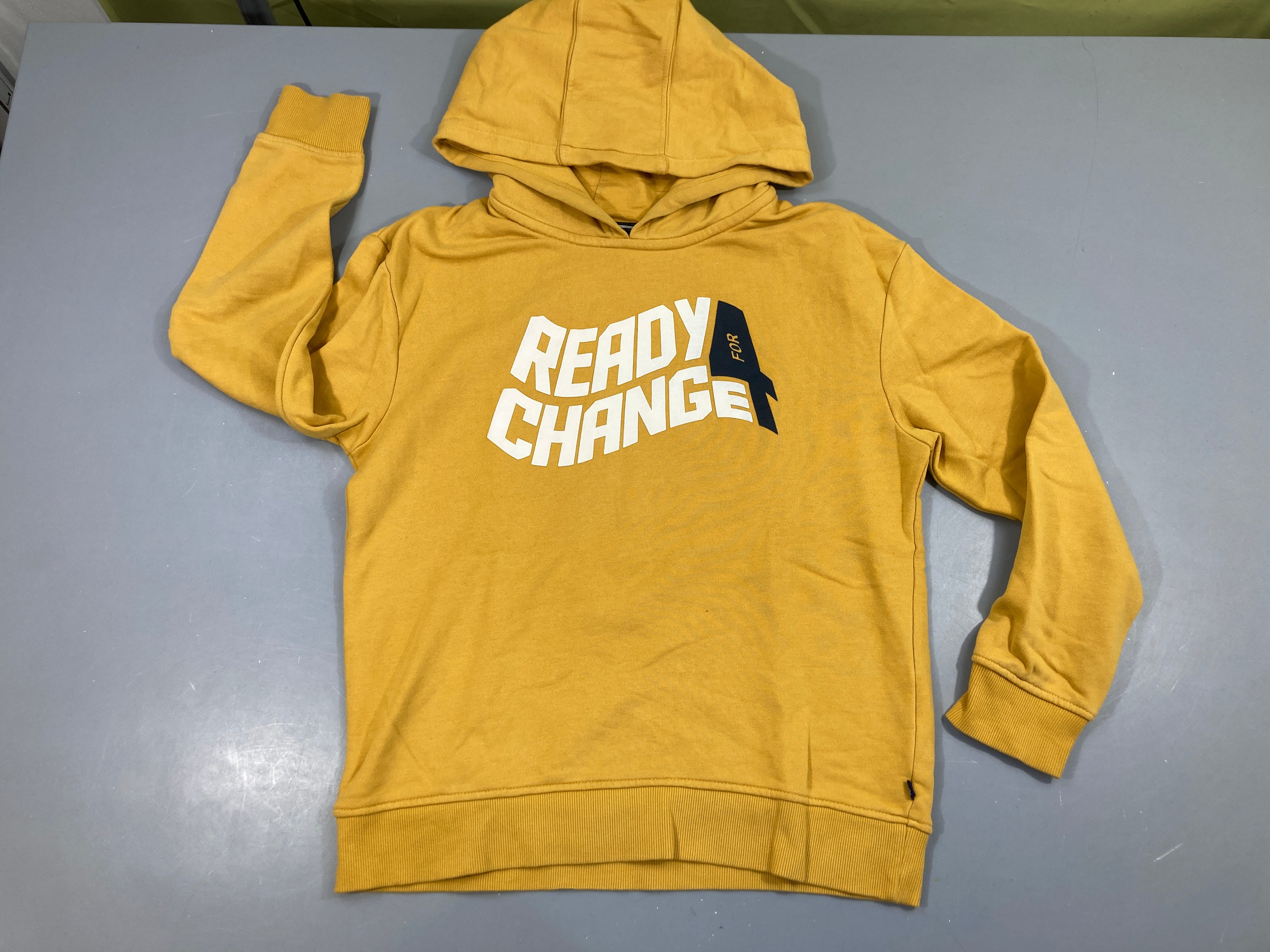 Sweat à capuche jaune Ready