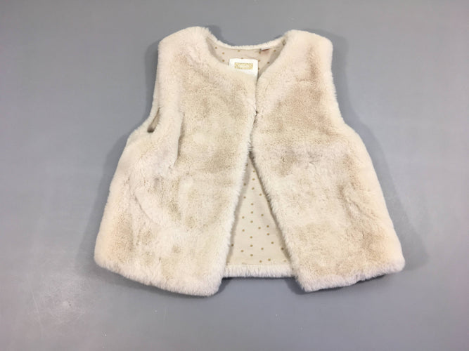 Gilet berger fausse fourrure beige, moins cher chez Petit Kiwi