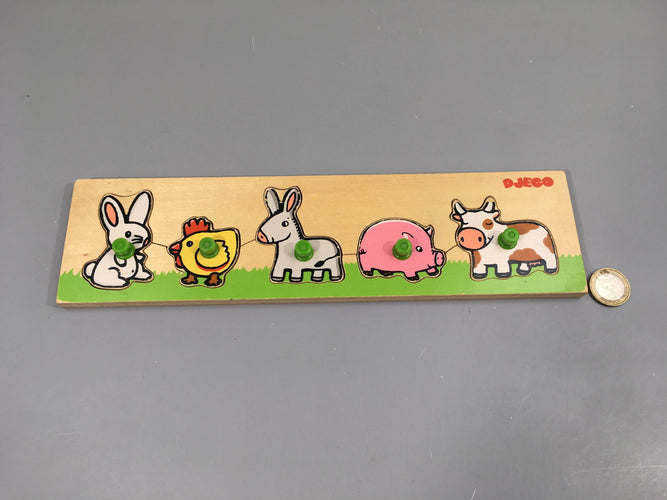 Planche puzzle animaux ferme, moins cher chez Petit Kiwi