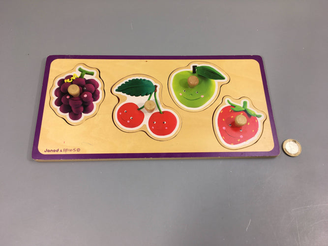 Planche puzzle fruits, moins cher chez Petit Kiwi