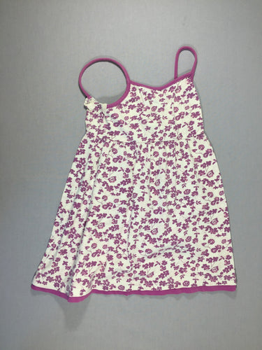 Robe en jersey - fleurs mauves, moins cher chez Petit Kiwi