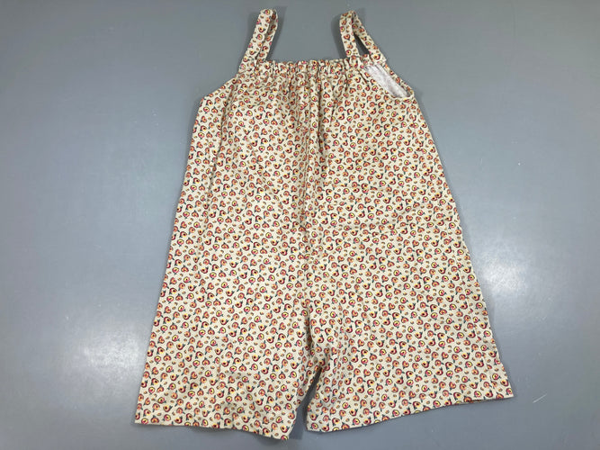 Combishort Large beige poche fleurs, moins cher chez Petit Kiwi