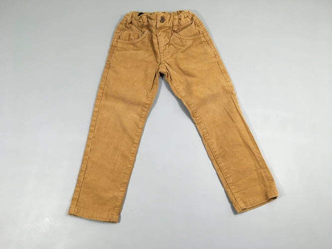 Pantalon velours côtelé ocre, moins cher chez Petit Kiwi