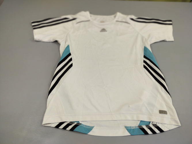 T-shirt maillot m.c blanc  "Addidas 3 , petite tache, moins cher chez Petit Kiwi