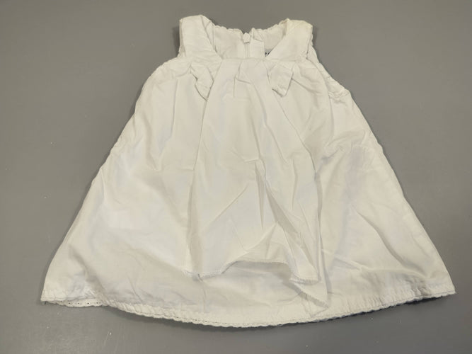 Robe s.m blanche  100% coton, moins cher chez Petit Kiwi