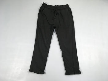 Pantalon molleton noir à revers