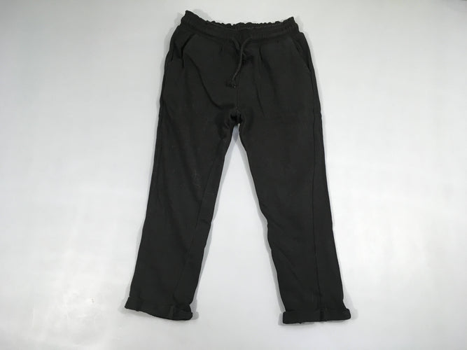 Pantalon molleton noir à revers, moins cher chez Petit Kiwi