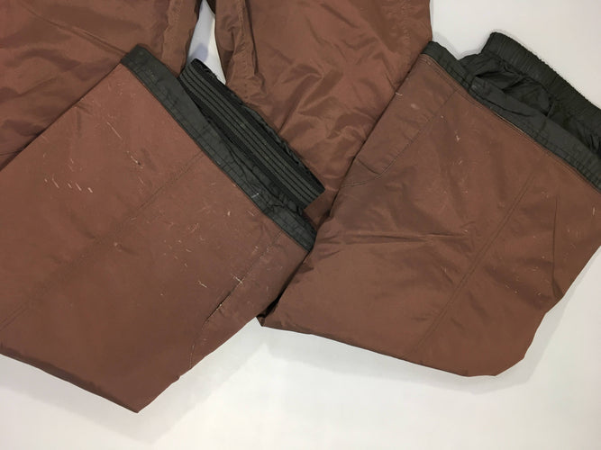 Pantalon de ski brun-Accrocs sur arrière bas-Légèrement décousu bas (Valeur neuf 170 euros), moins cher chez Petit Kiwi