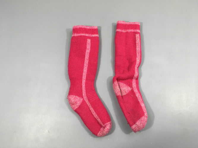 Chaussettes chaudes roses, moins cher chez Petit Kiwi