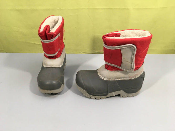 Bottes de neige Arpenaz 100 rouge/gris, 28, moins cher chez Petit Kiwi