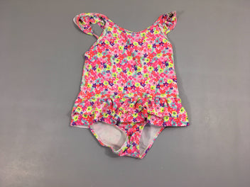 Maillot fleuri multicolore volants