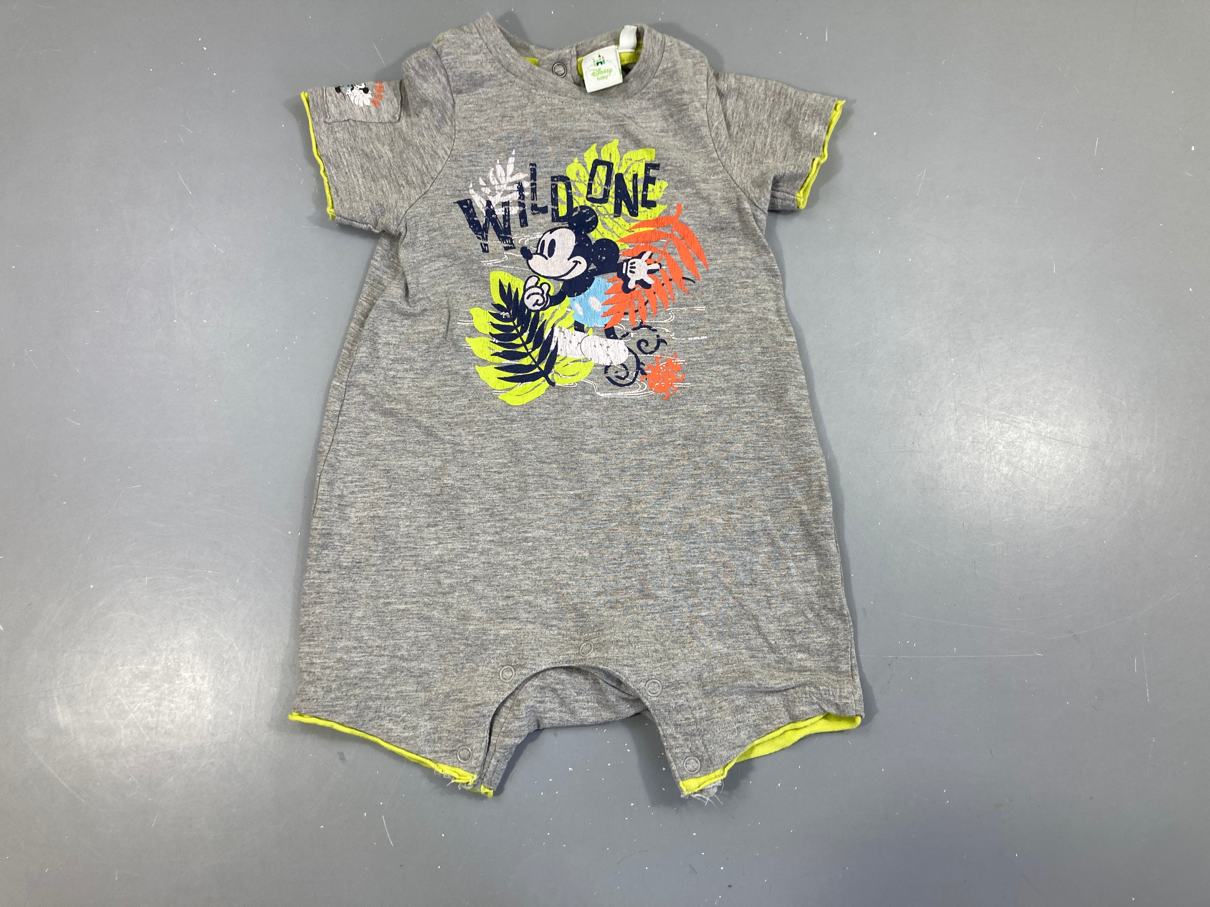 Combishort jersey gris Mickey
