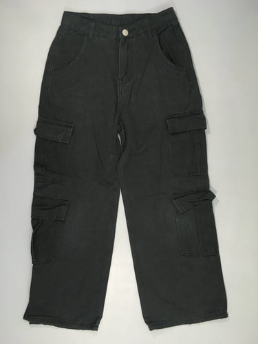 Pantalon cargo noir, moins cher chez Petit Kiwi