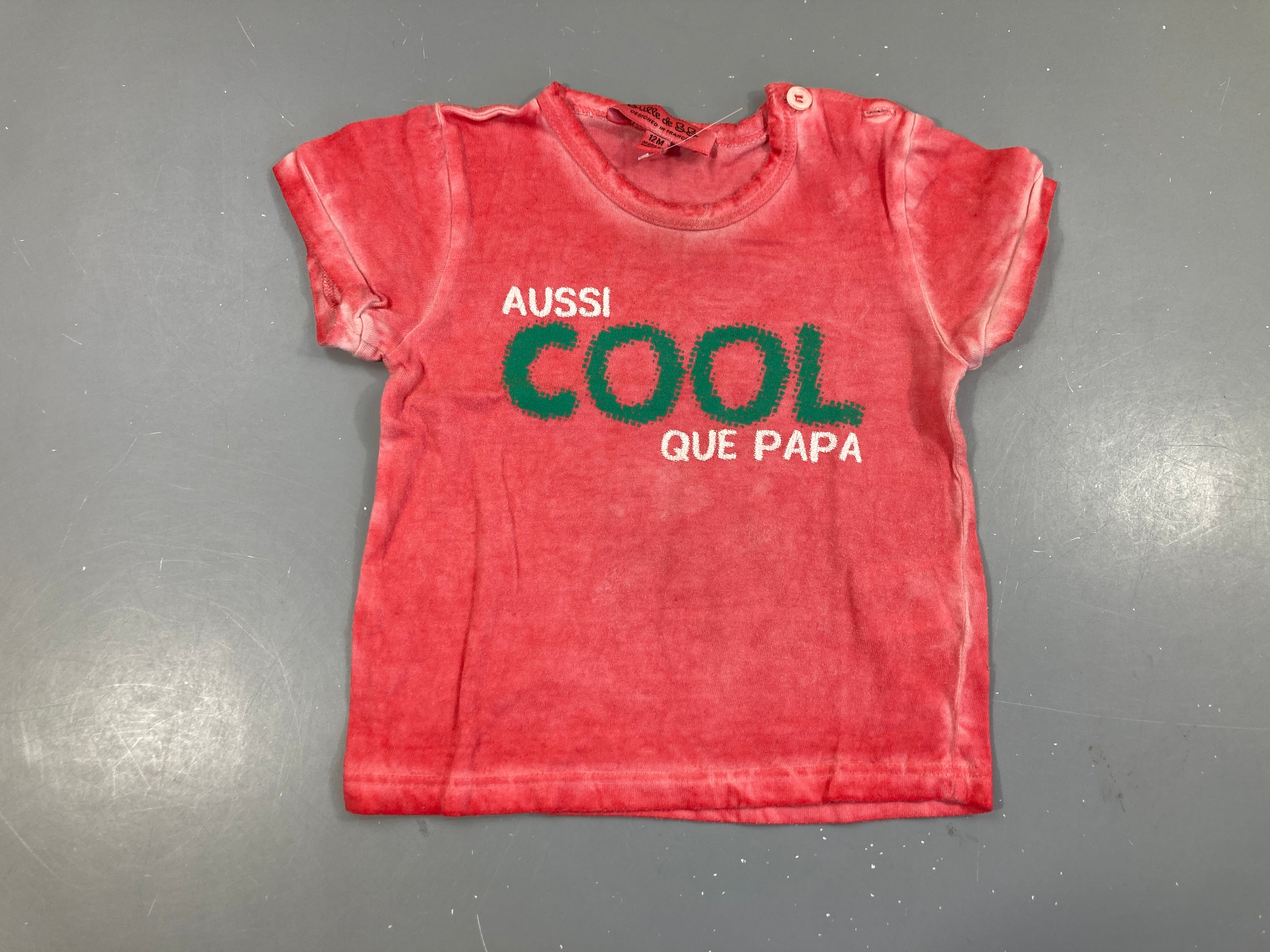 T-shirt m.c rouge effet COOL