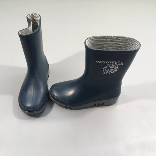 Bottes de pluie bleu-foncé Dunlop, moins cher chez Petit Kiwi