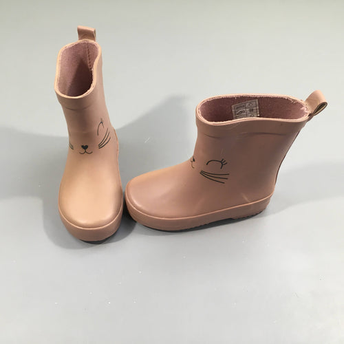 Bottes de pluie vieux-rose, moins cher chez Petit Kiwi