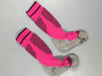 Chaussettes gris-rose Wed'ze 23-26