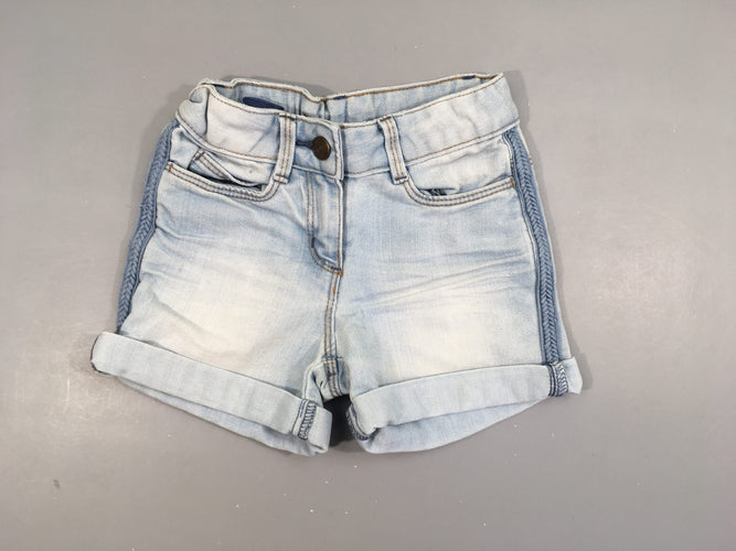 Short en jean à revers effet délavé, moins cher chez Petit Kiwi