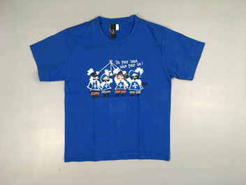 T-shirt m.c bleu Un pour tous, tous pour un!