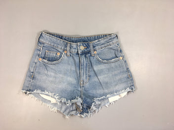 Short jean bas effiloché, 34