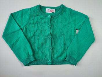 Gilet vert fils métaliques au niveau du col, poignets, taille, Limon