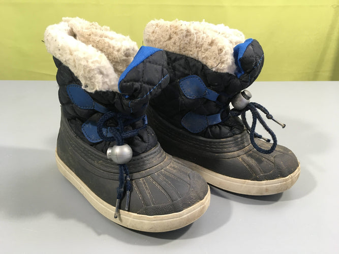 Bottes de neige antracite fourrées-Extérieur à relaver, moins cher chez Petit Kiwi