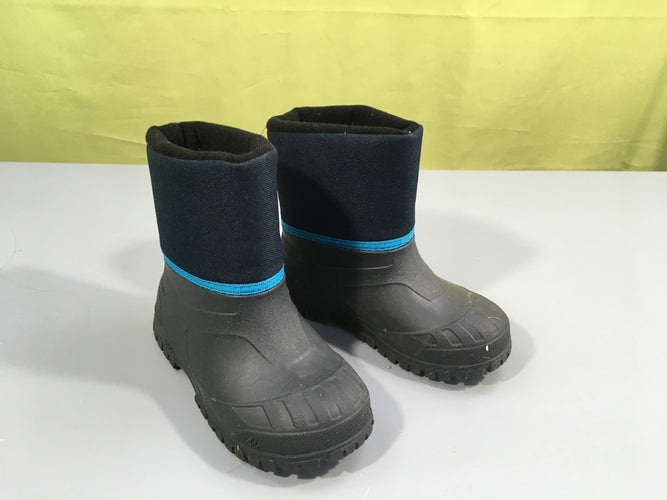 Bottes de neige noires-bleues, moins cher chez Petit Kiwi