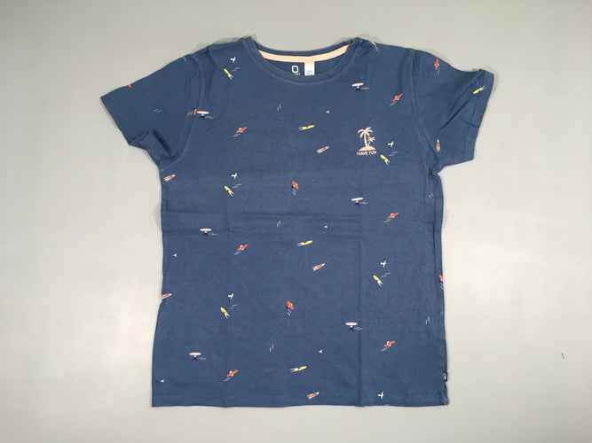 T-shirt m.c bleu surf have fun, moins cher chez Petit Kiwi