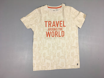 T-shirt m.c beige cactus travel, légèrement bouloché