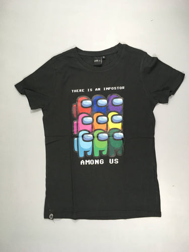 T-shirt m.c noir among us, moins cher chez Petit Kiwi