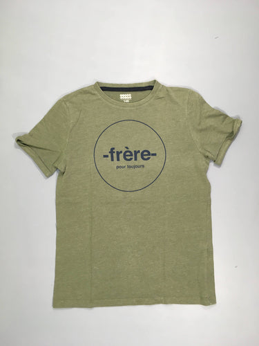 T-shirt m.c kaki frère, légèrement bouloché, moins cher chez Petit Kiwi