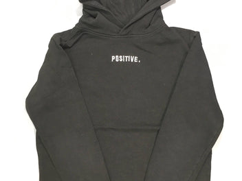 Sweat noir positive à capuche