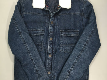 Veste en jean molletonnée col teddy