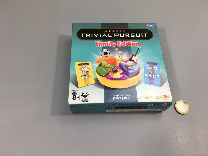 Trivial pursuit, family edition, +8a Hasbro - version mini Match, moins cher chez Petit Kiwi