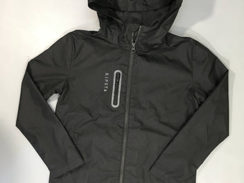 Veste noire imperméable à capuche Kipsta