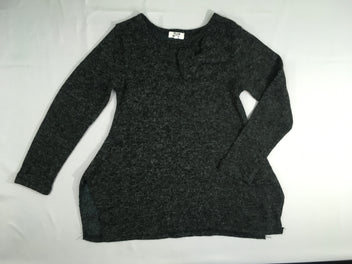 Pull gris foncé chiné noeud, Mini Molly