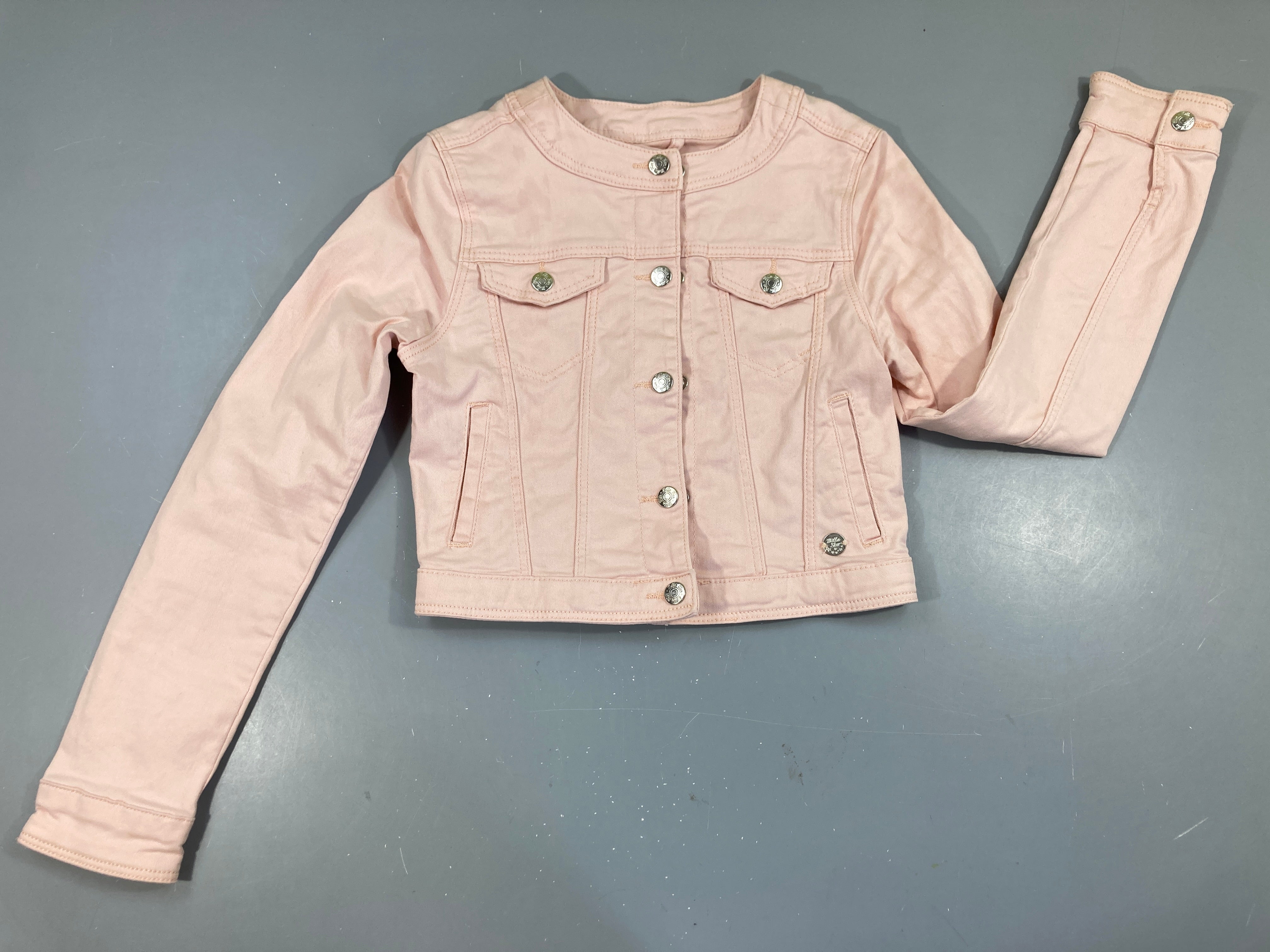 Veste en jean rose clair