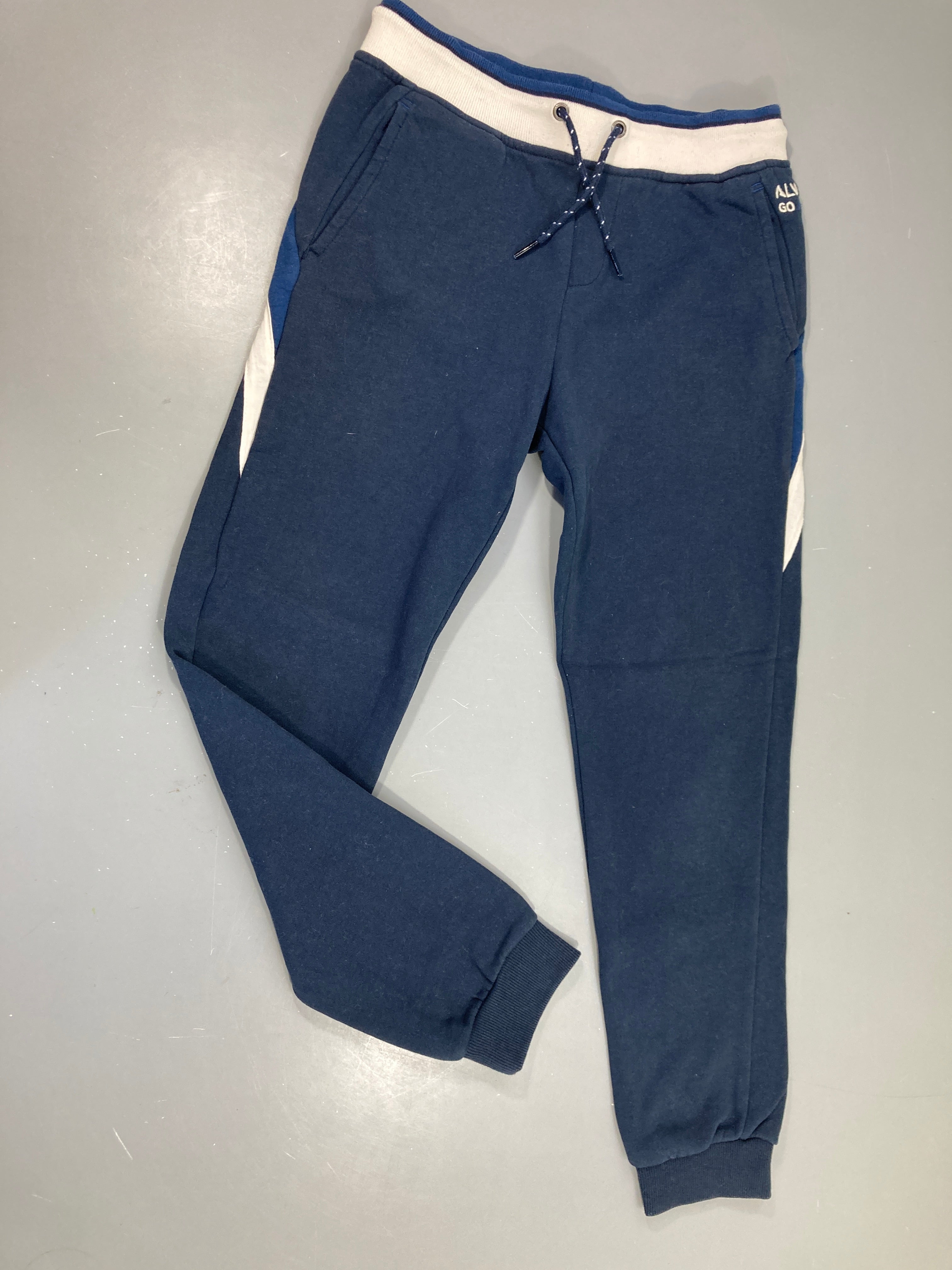 Pantalon de training bleu-blanc