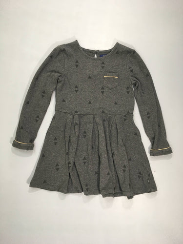 Robe m.l molleton gris triangles noirs, moins cher chez Petit Kiwi