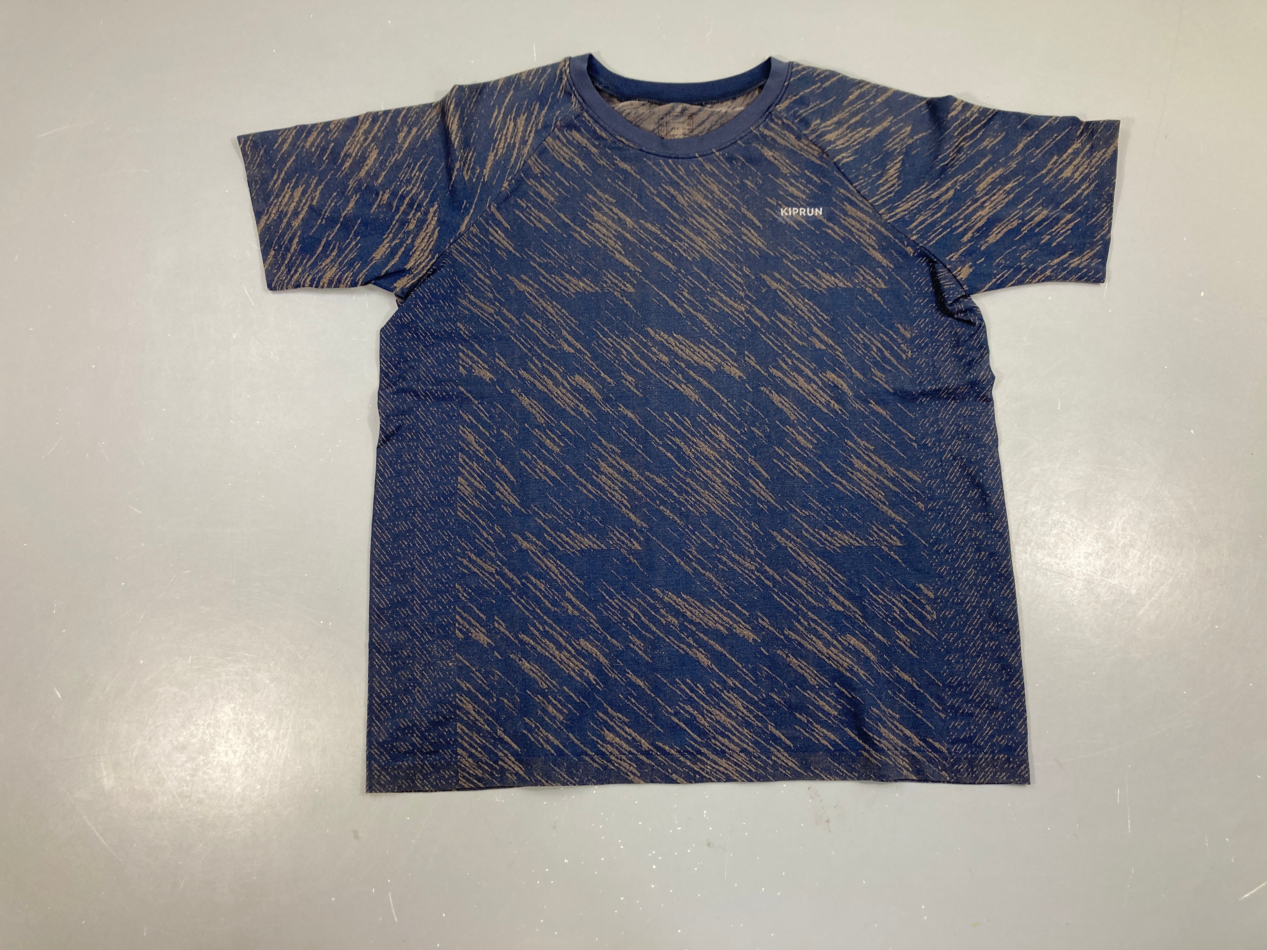 T-shirt m.c se sport bleu chiné biais KipRun