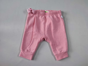 Pantalon molleton rose noeud à la taille